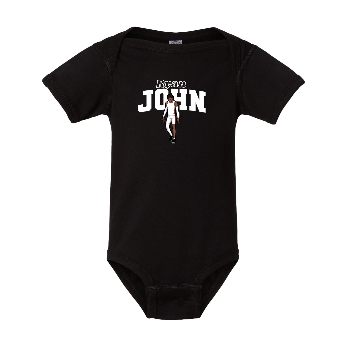 Baby Onesie — Name Arch in Black