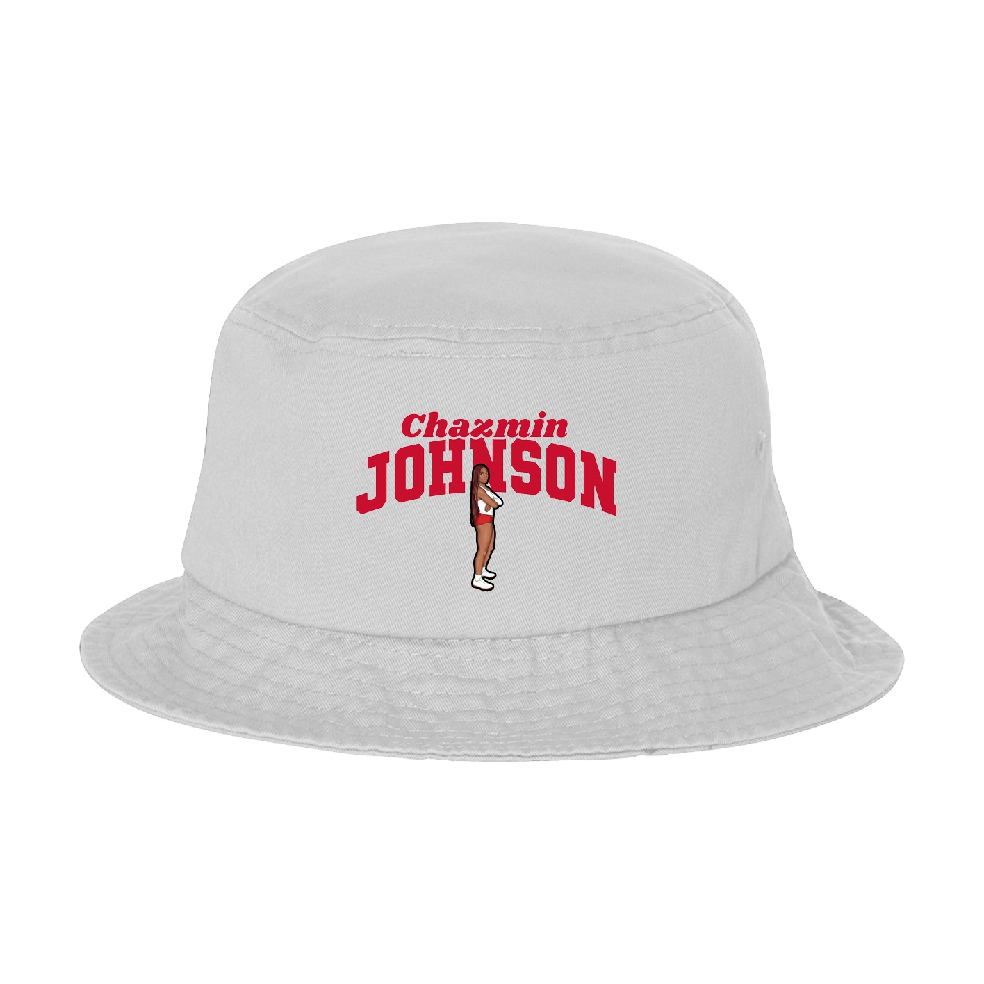 Bucket Cap — Signature Arch in White