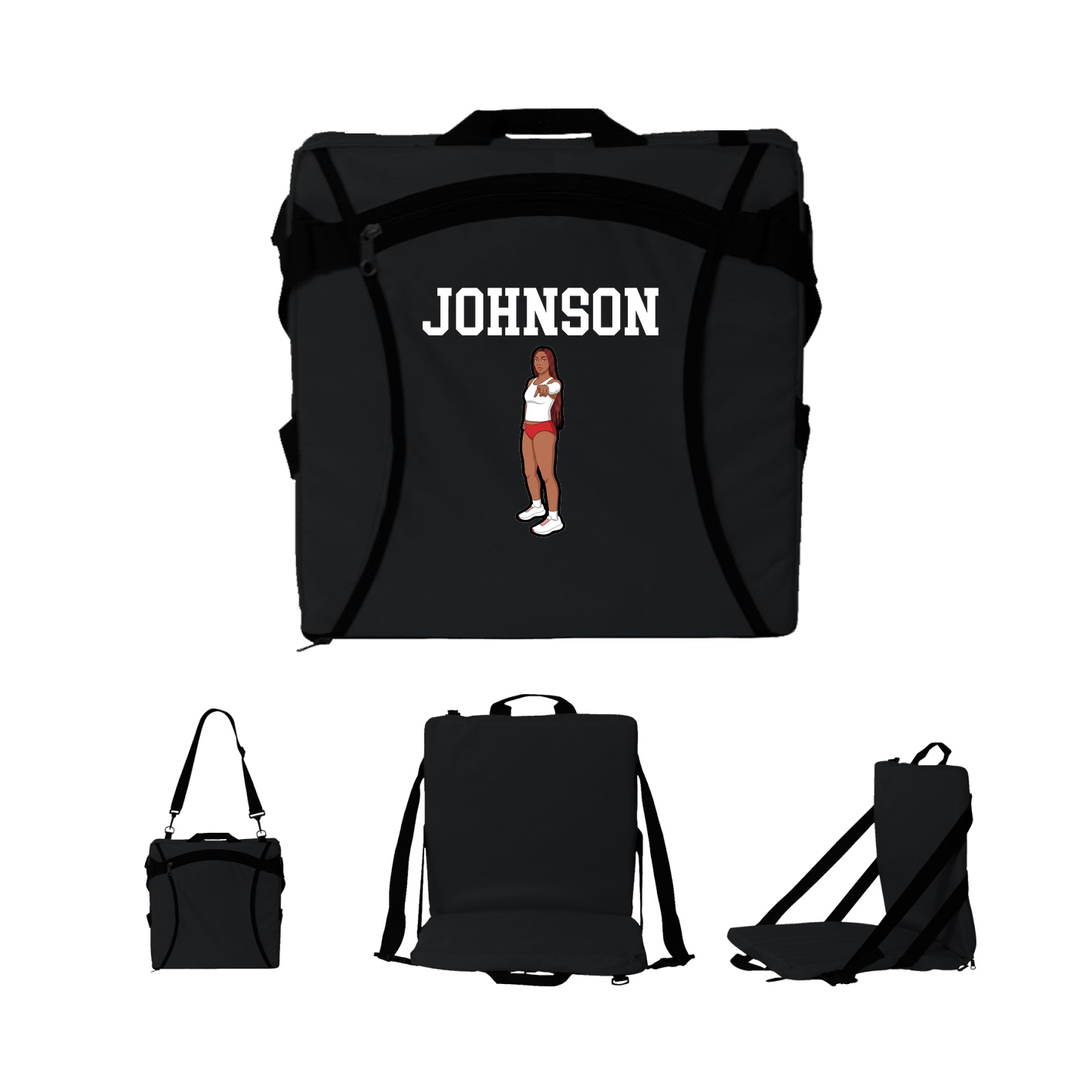 Folding Stadium Seat — Shirsey in Black