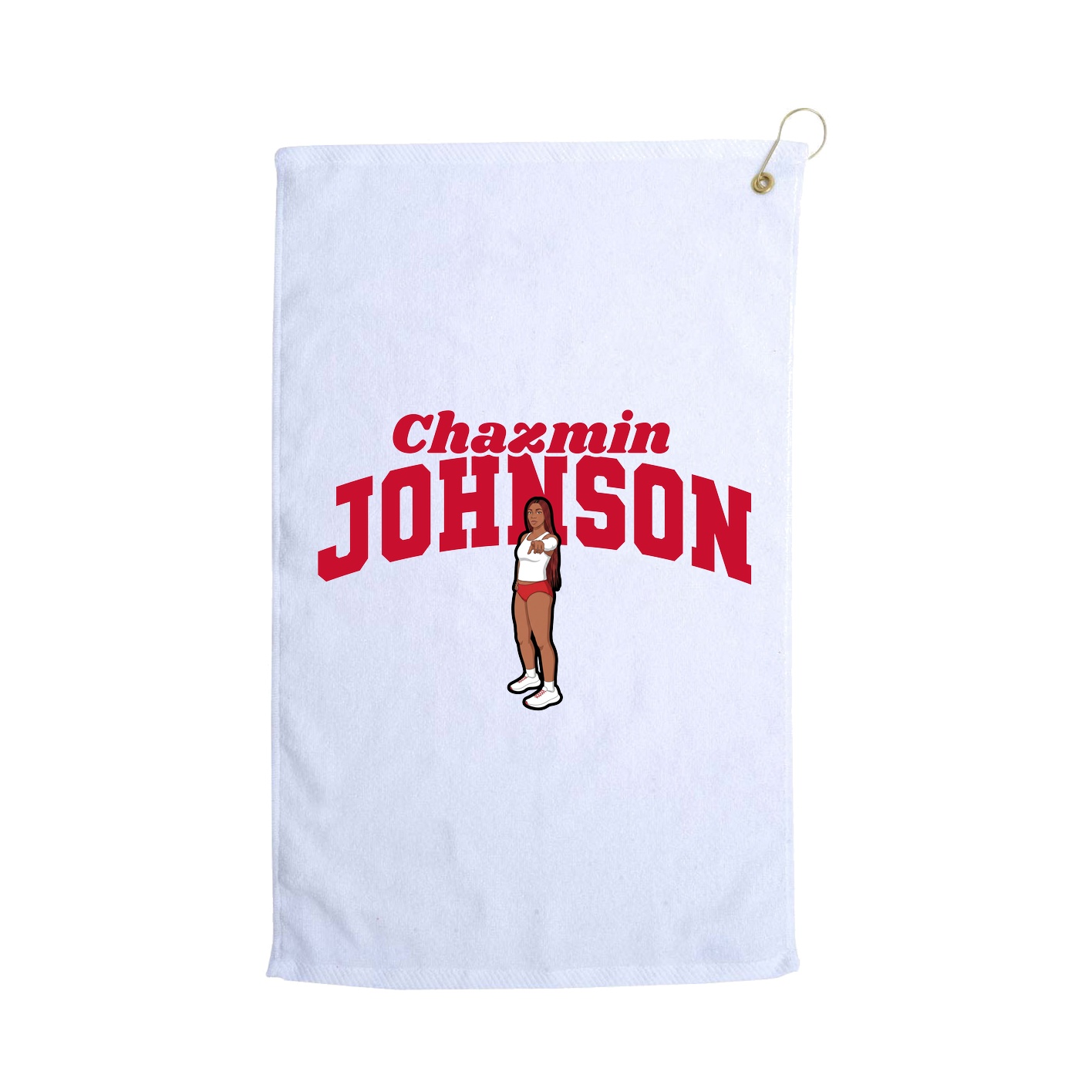 Golf Towel — Signature Arch in White
