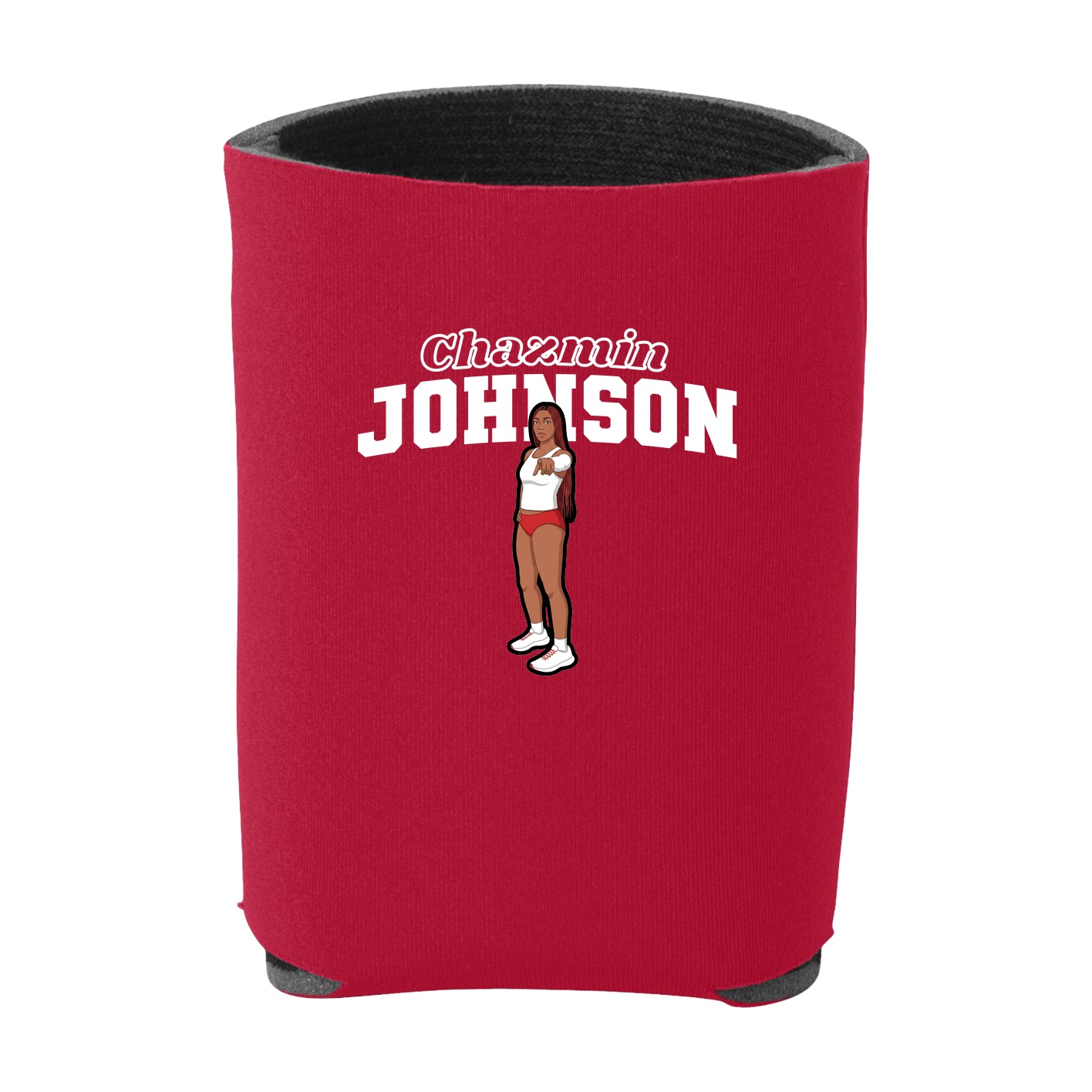 Can Holder — Name Arch in Red