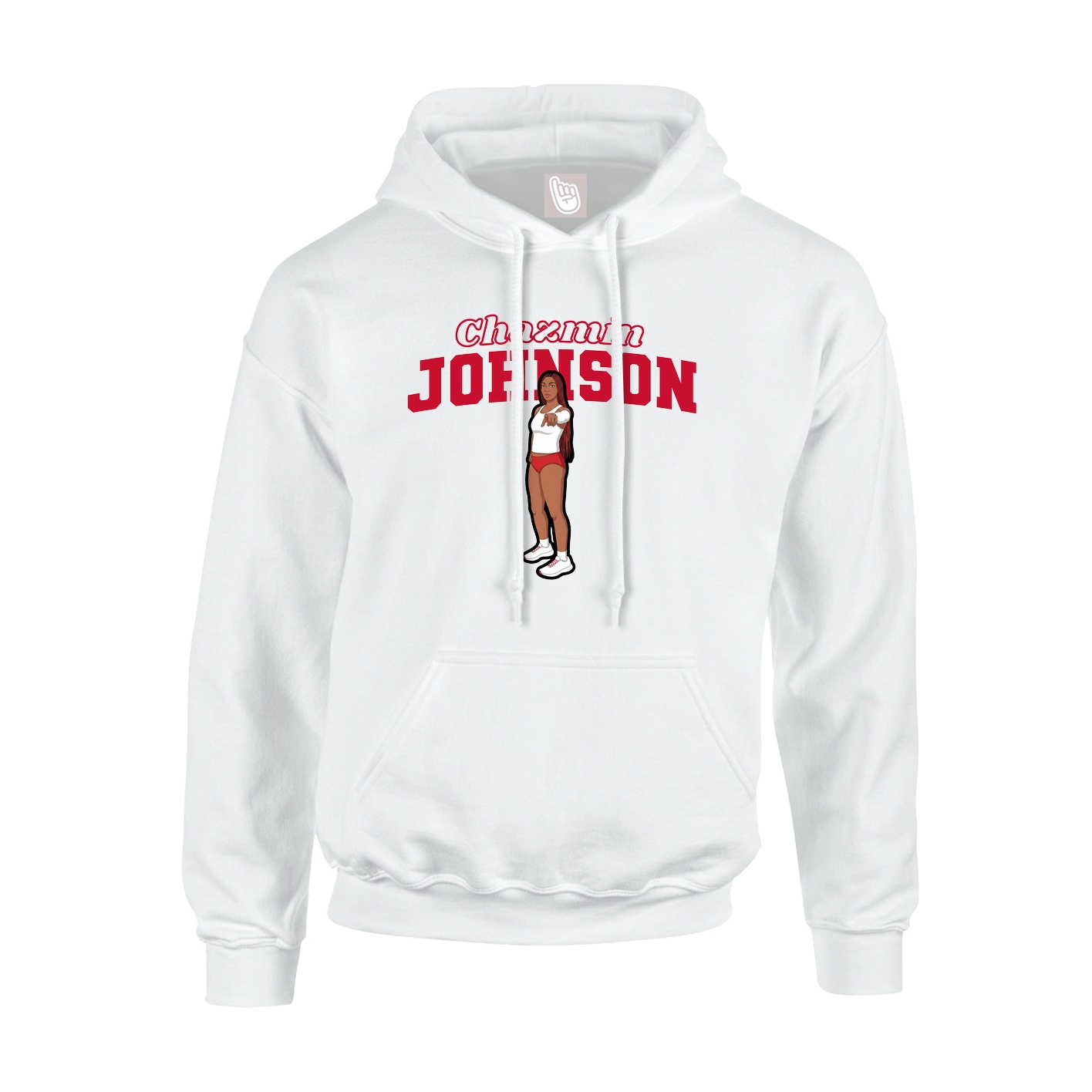 Hoodie — Name Arch in White