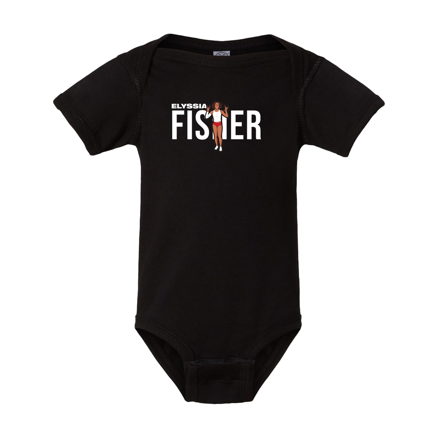 Baby Onesie — Player Name in Black