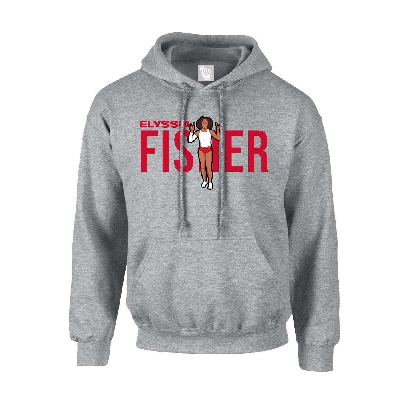 Hoodie — Player Name in Grey