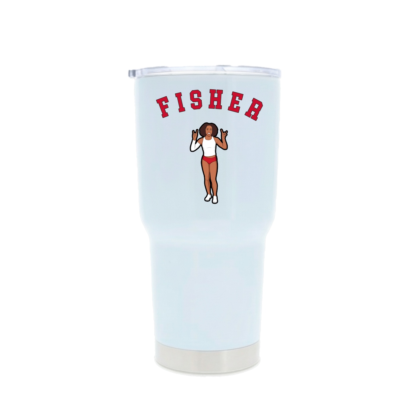 30oz Stainless Steel Tumbler — Shirsey Arch in White