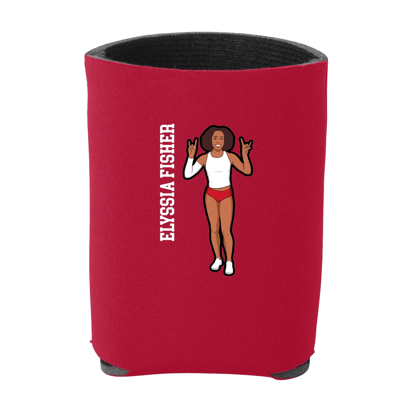 Can Holder — Name Vertical in Red