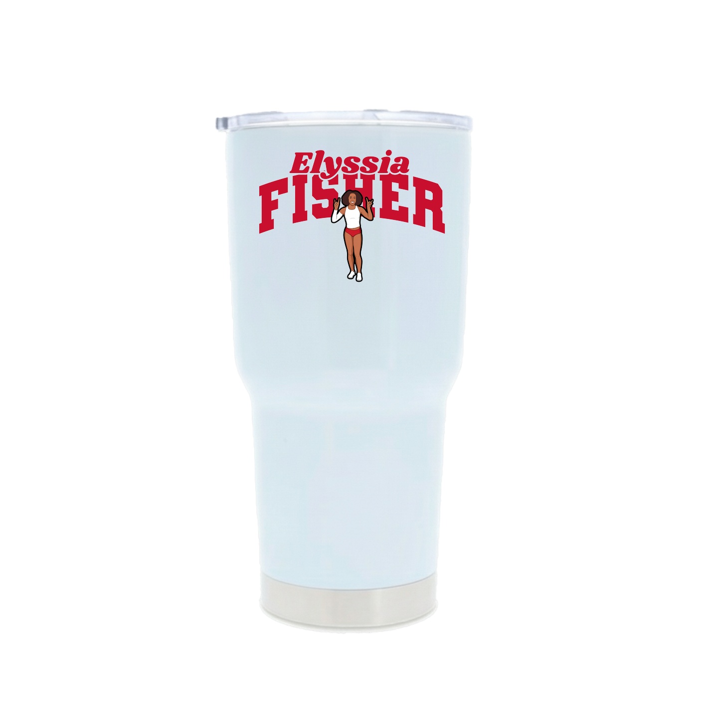 30oz Stainless Steel Tumbler — Signature Arch in White