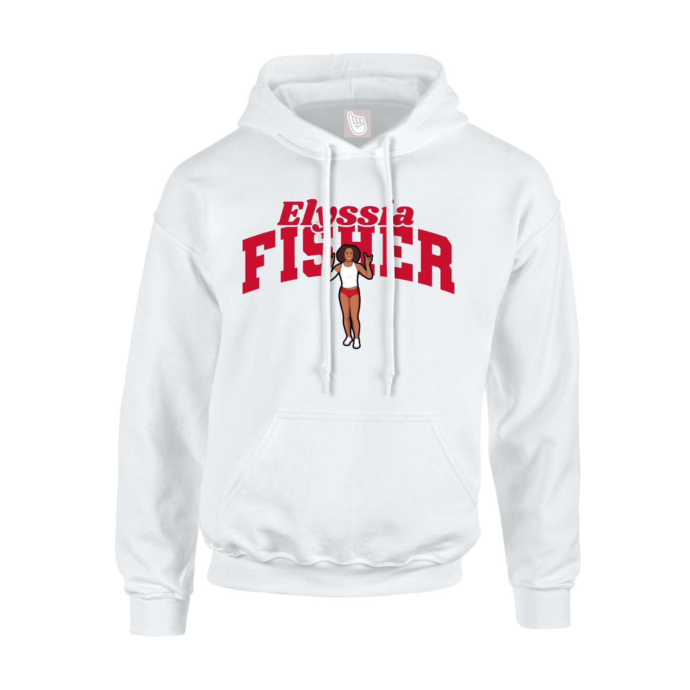 Hoodie — Signature Arch in White