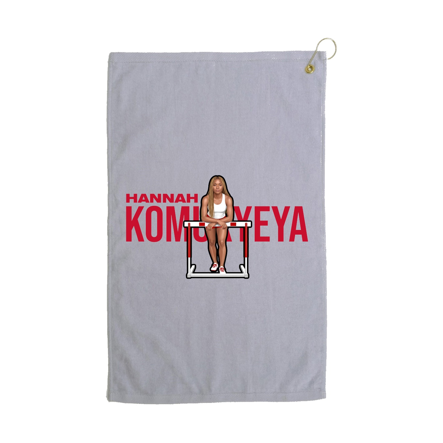 Golf Towel — Player Name in Grey