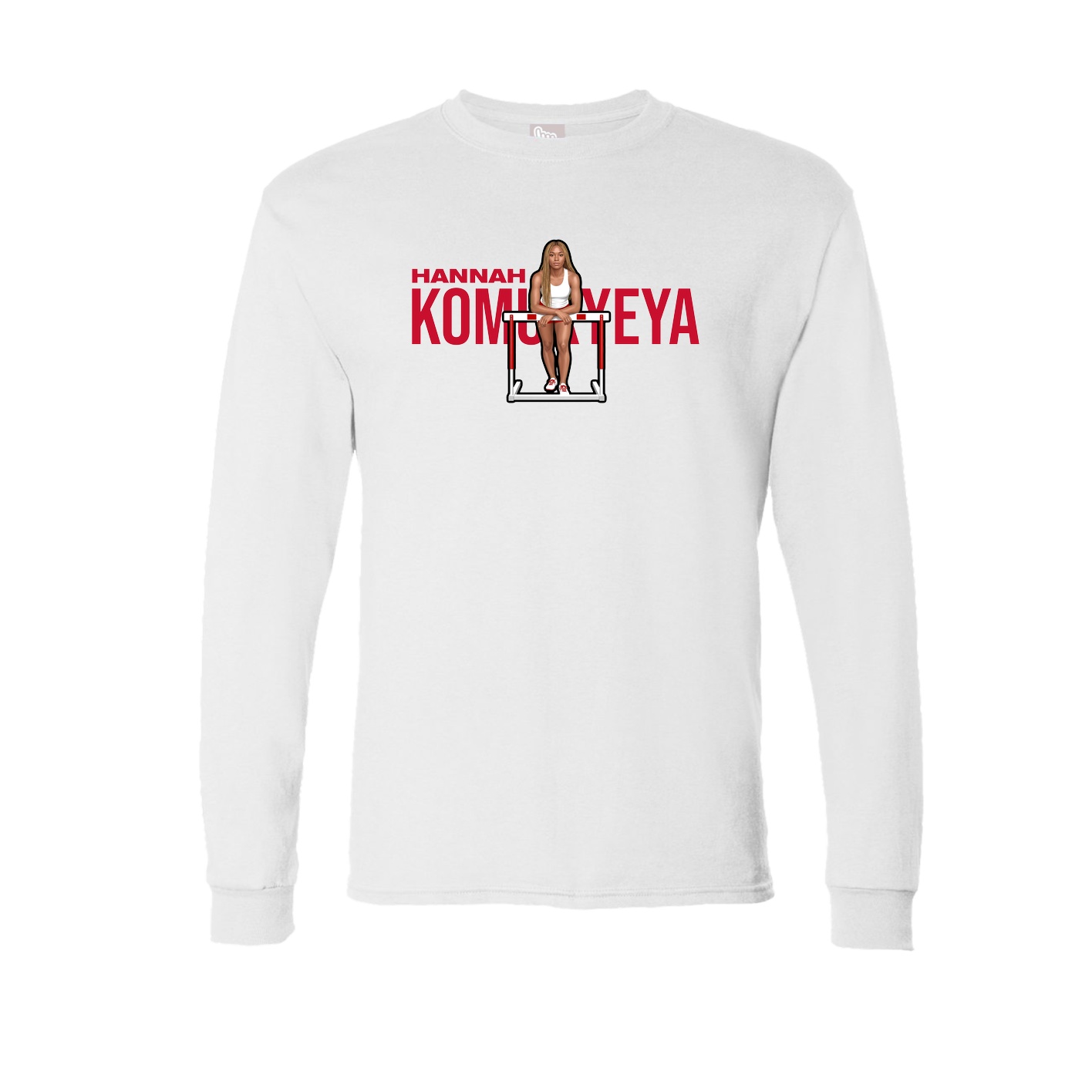 Long Sleeve Tee — Player Name in White