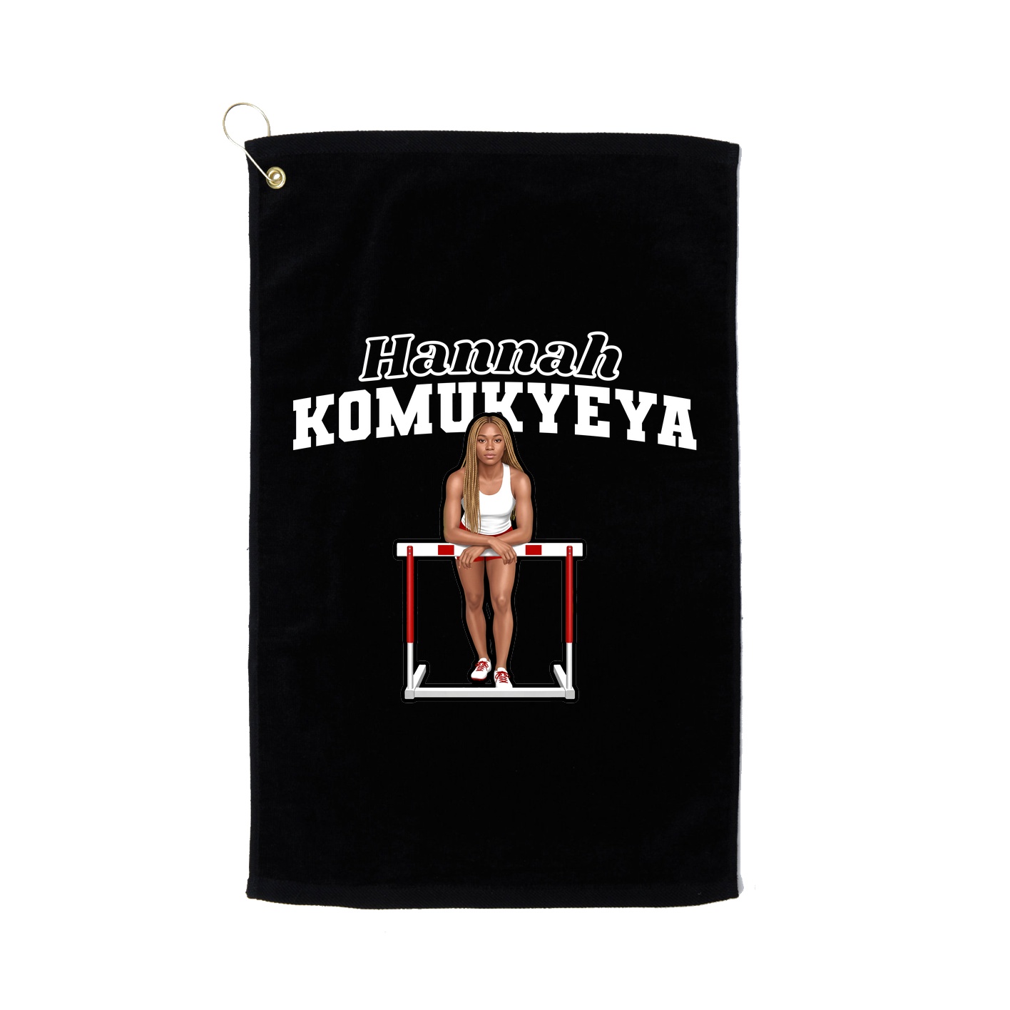Golf Towel — Name Arch in Black