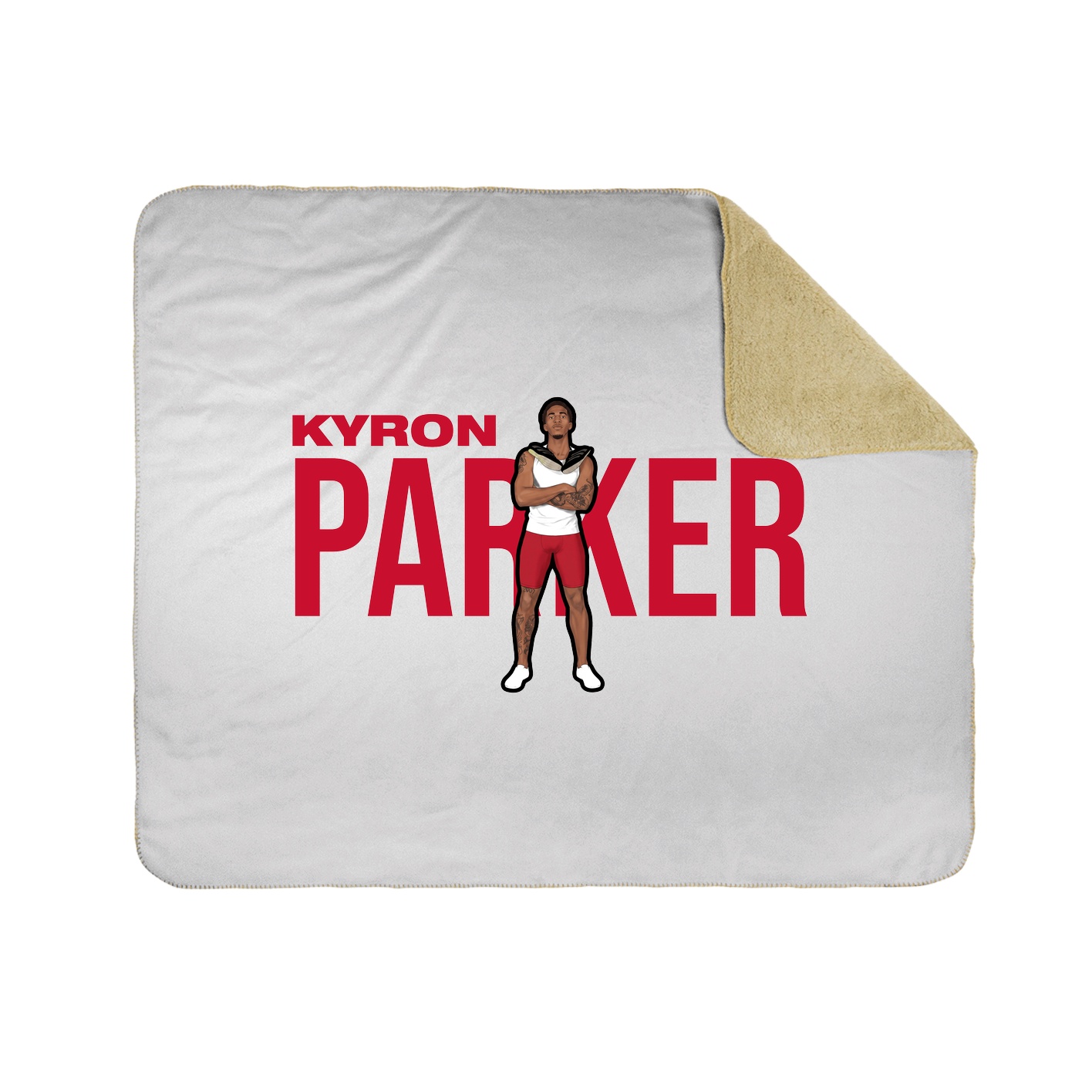 Throw Blanket — Player Name in White