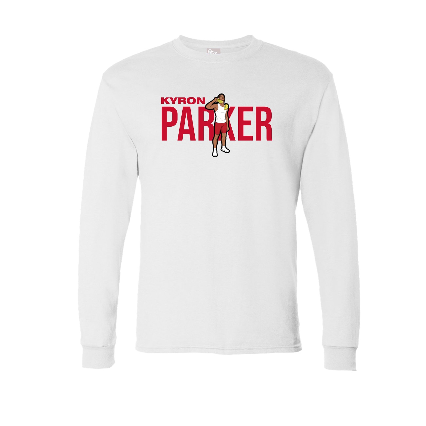 Long Sleeve Tee — Player Name in White