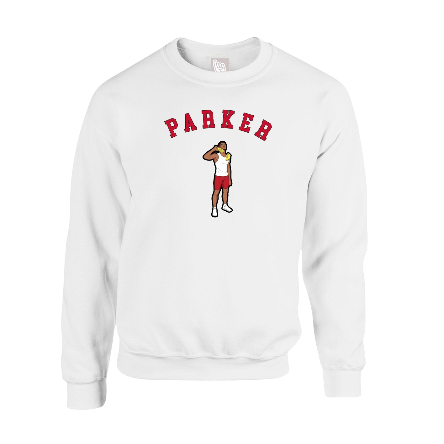 Fleece Crew — Shirsey Arch in White