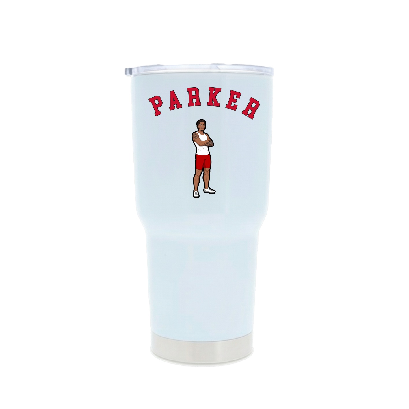 30oz Stainless Steel Tumbler — Shirsey Arch in White