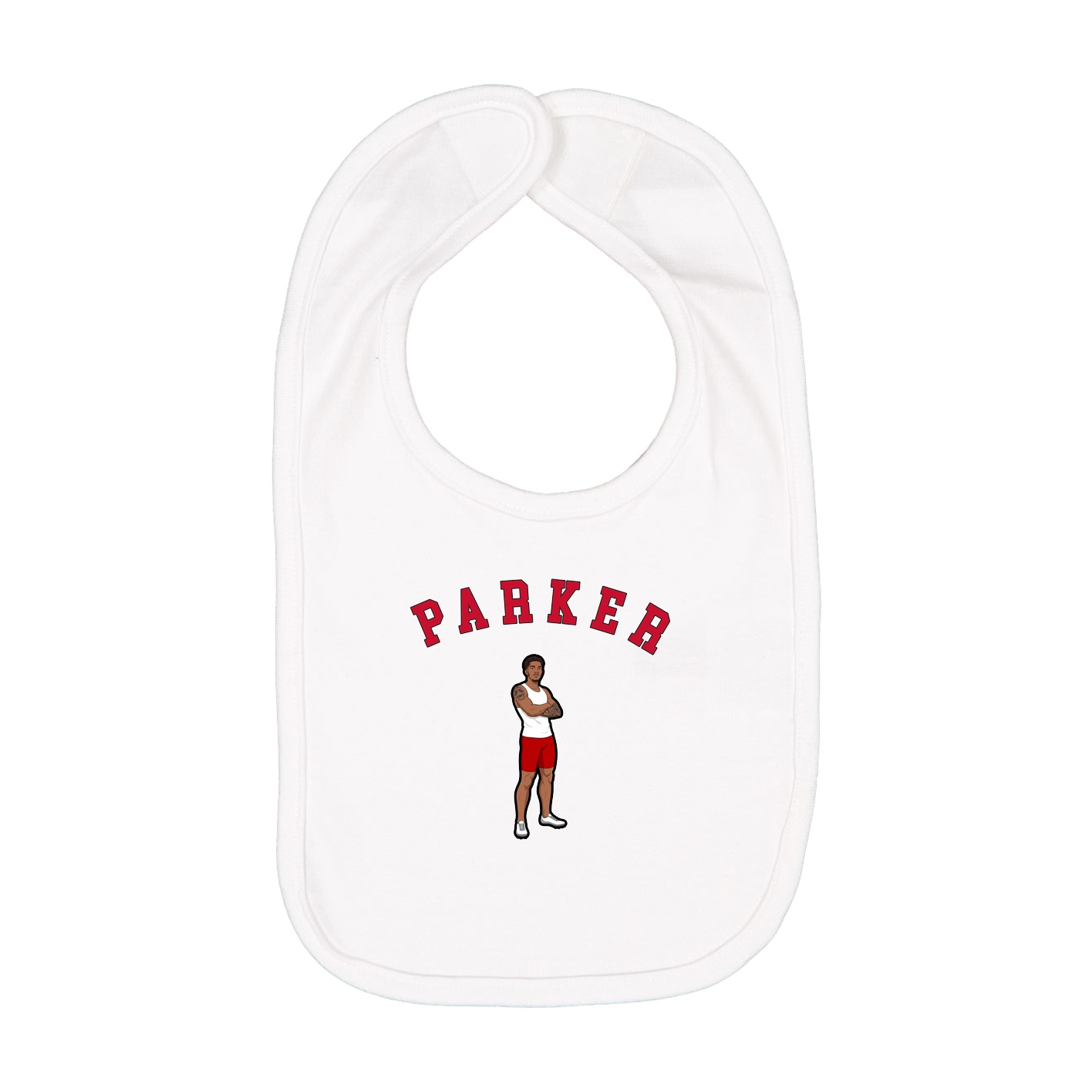 Infant Bib — Shirsey Arch in White