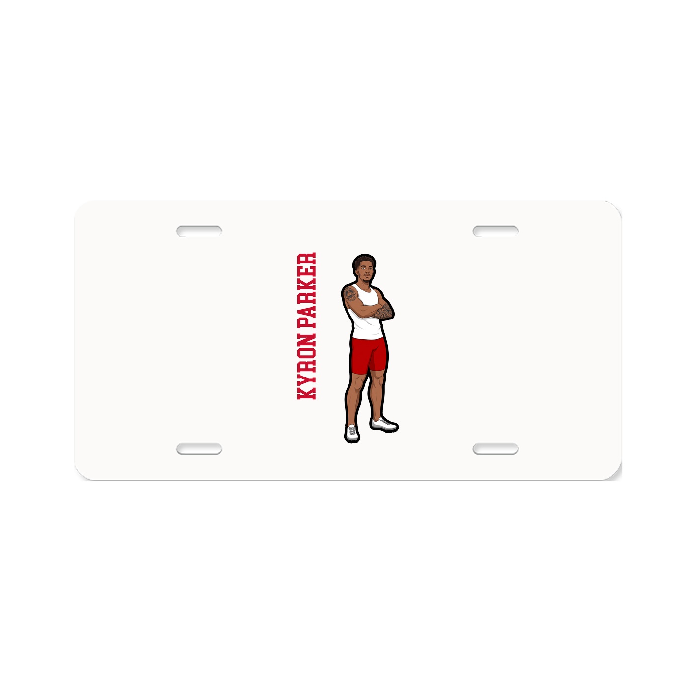 License Plate — Name Vertical in Classic
