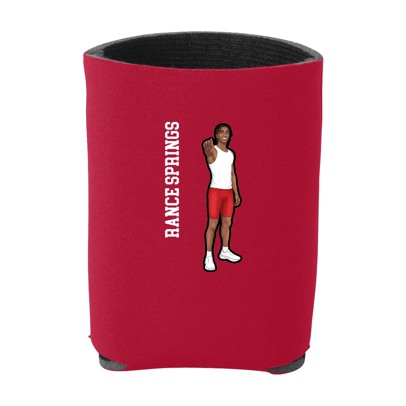 Can Holder — Name Vertical in Red