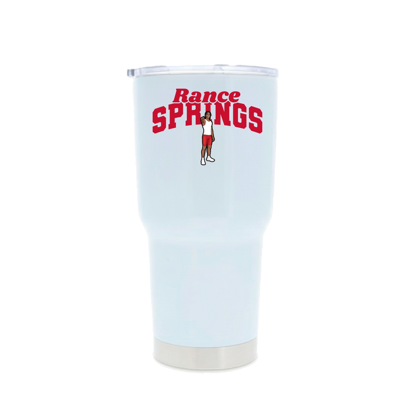 30oz Stainless Steel Tumbler — Signature Arch in White