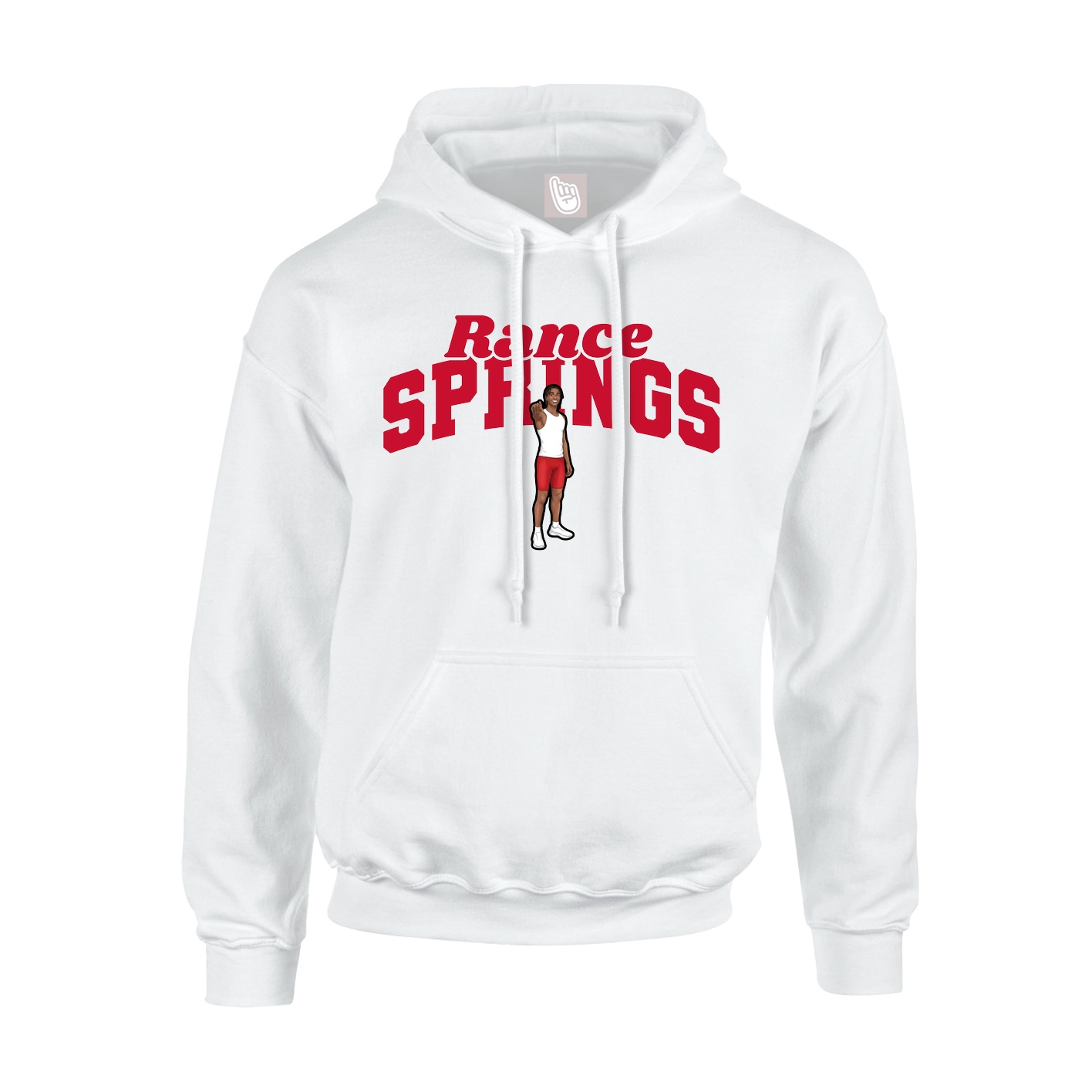 Youth Hoodie — Signature Arch in White