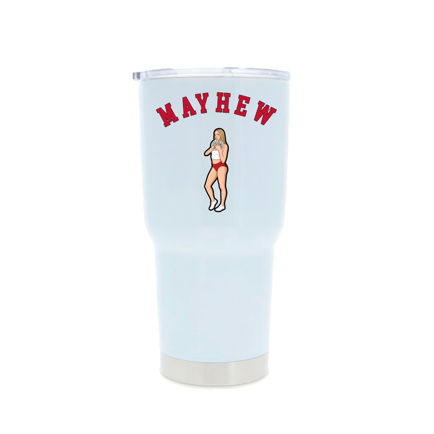 30oz Stainless Steel Tumbler — Shirsey Arch in White