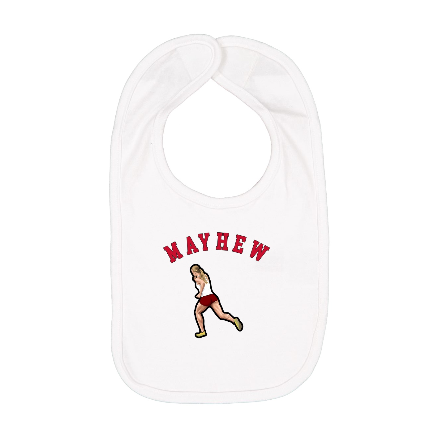 Infant Bib — Shirsey Arch in White
