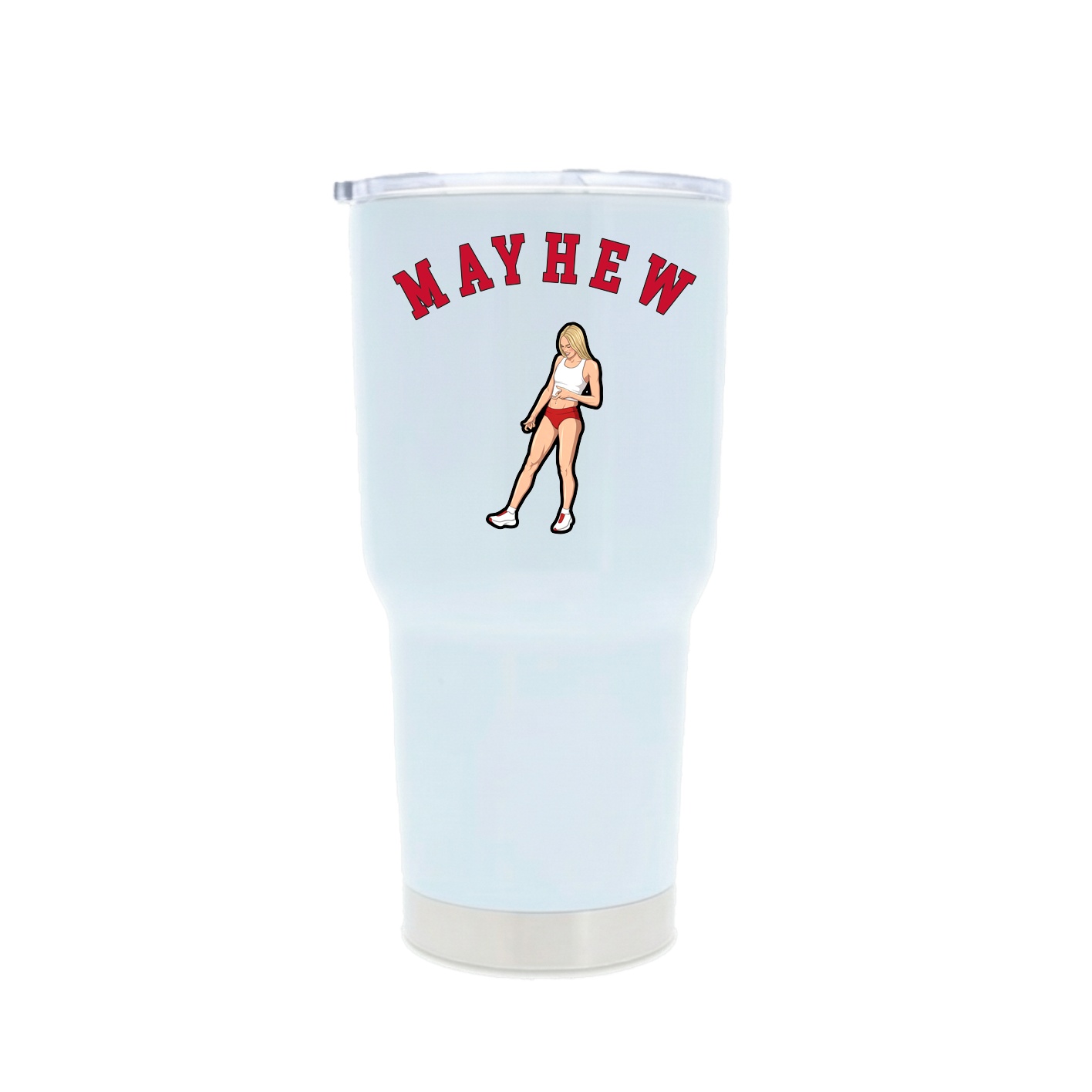 30oz Stainless Steel Tumbler — Shirsey Arch in White
