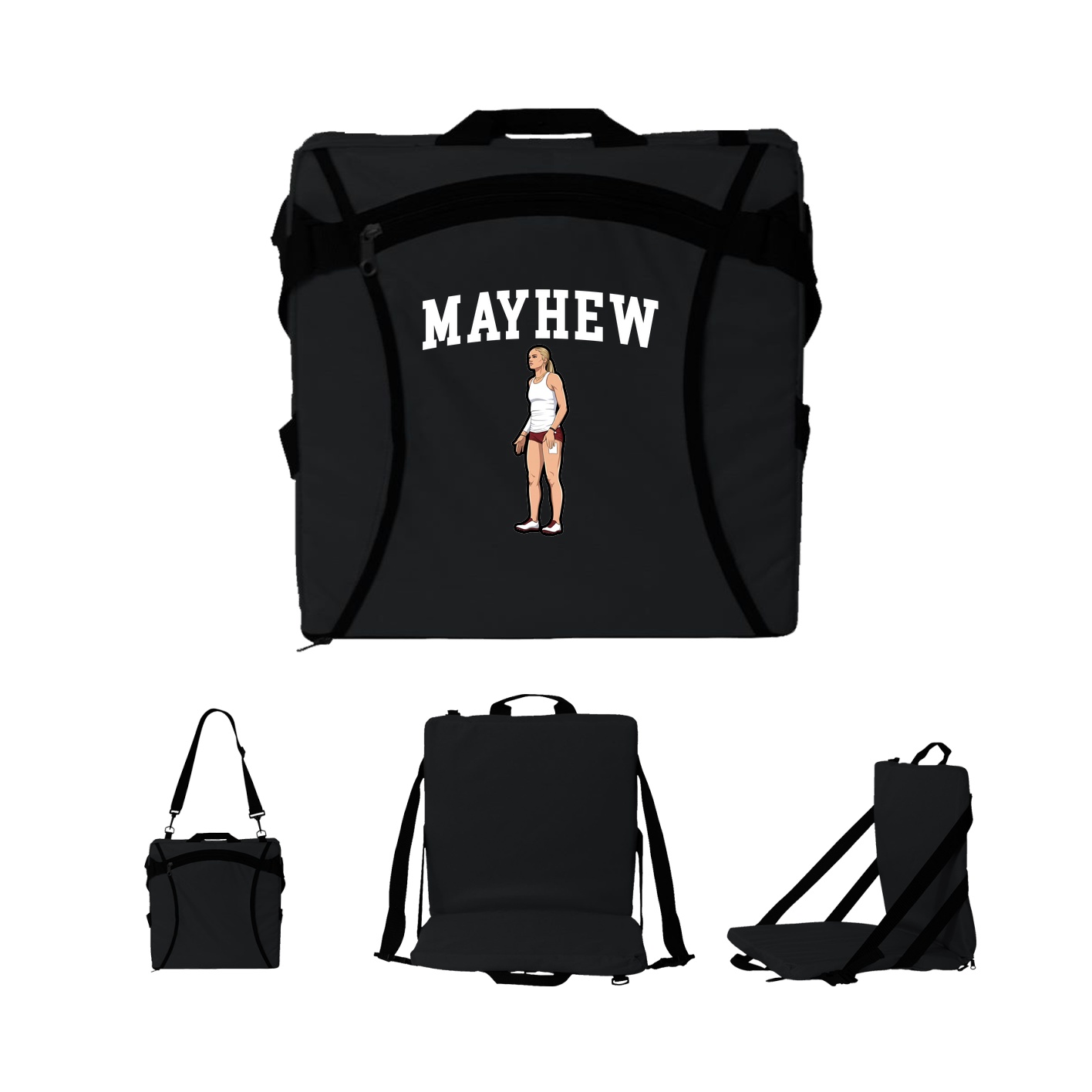 Folding Stadium Seat — Shirsey in Black