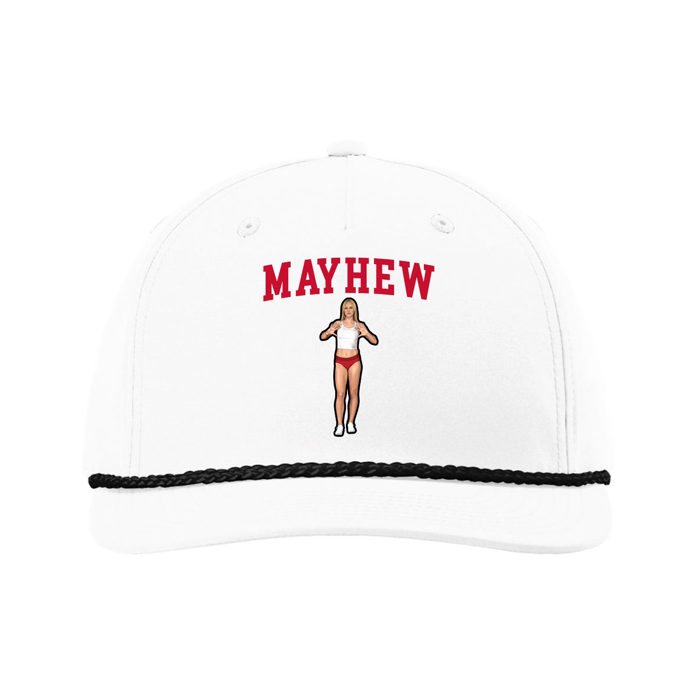 Five-Panel Classic Rope Cap — Shirsey in White