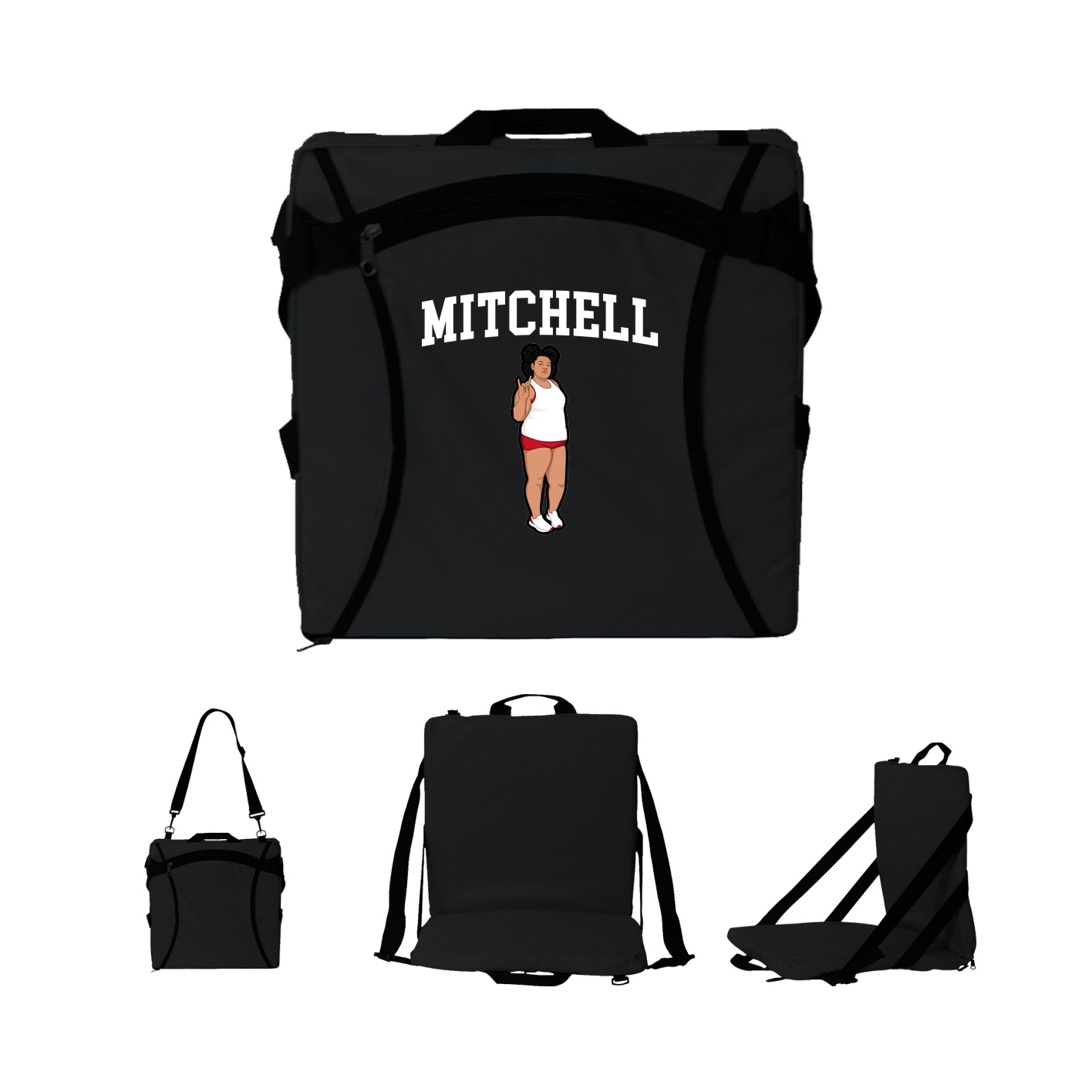 Folding Stadium Seat — Shirsey in Black