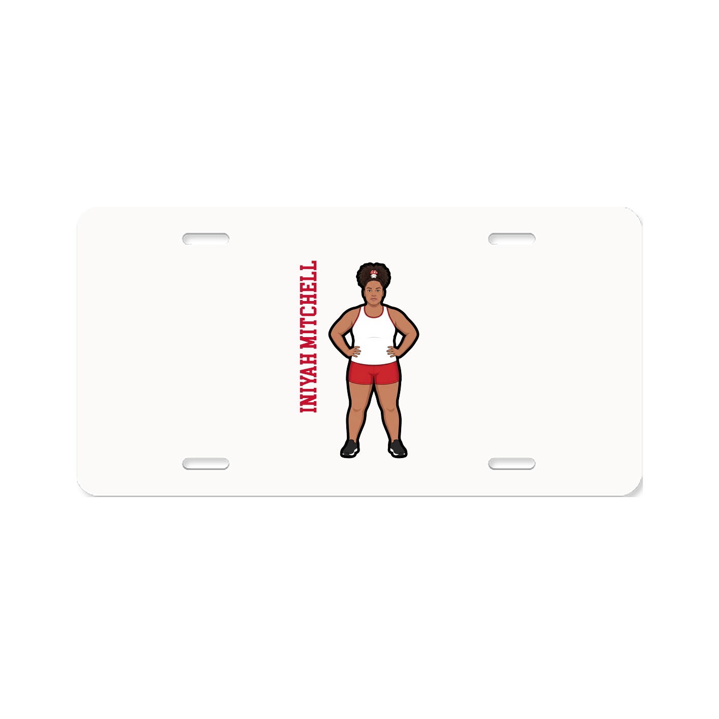 License Plate — Name Vertical in Classic