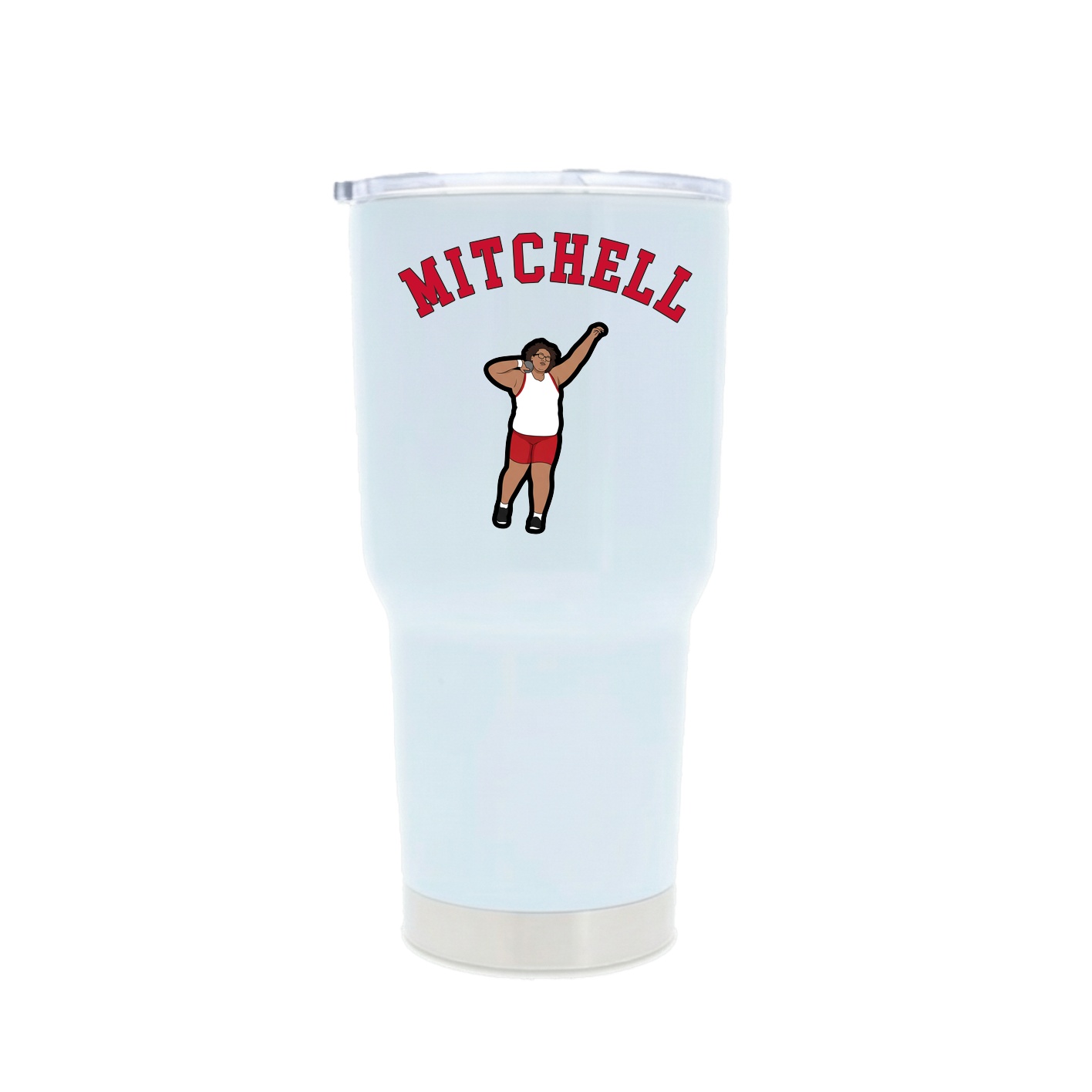 30oz Stainless Steel Tumbler — Shirsey Arch in White
