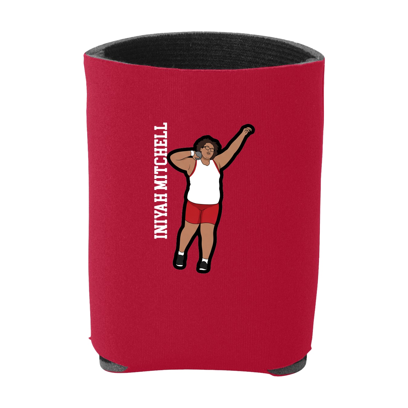 Can Holder — Name Vertical in Red