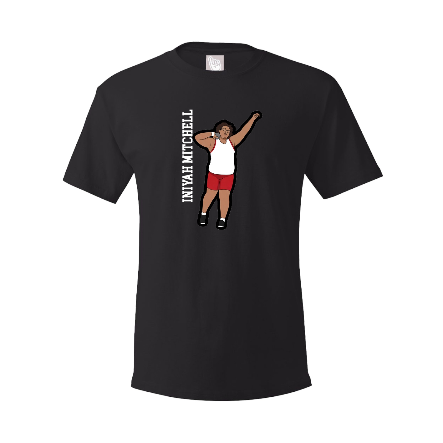 Youth Tee — Name Vertical in Black