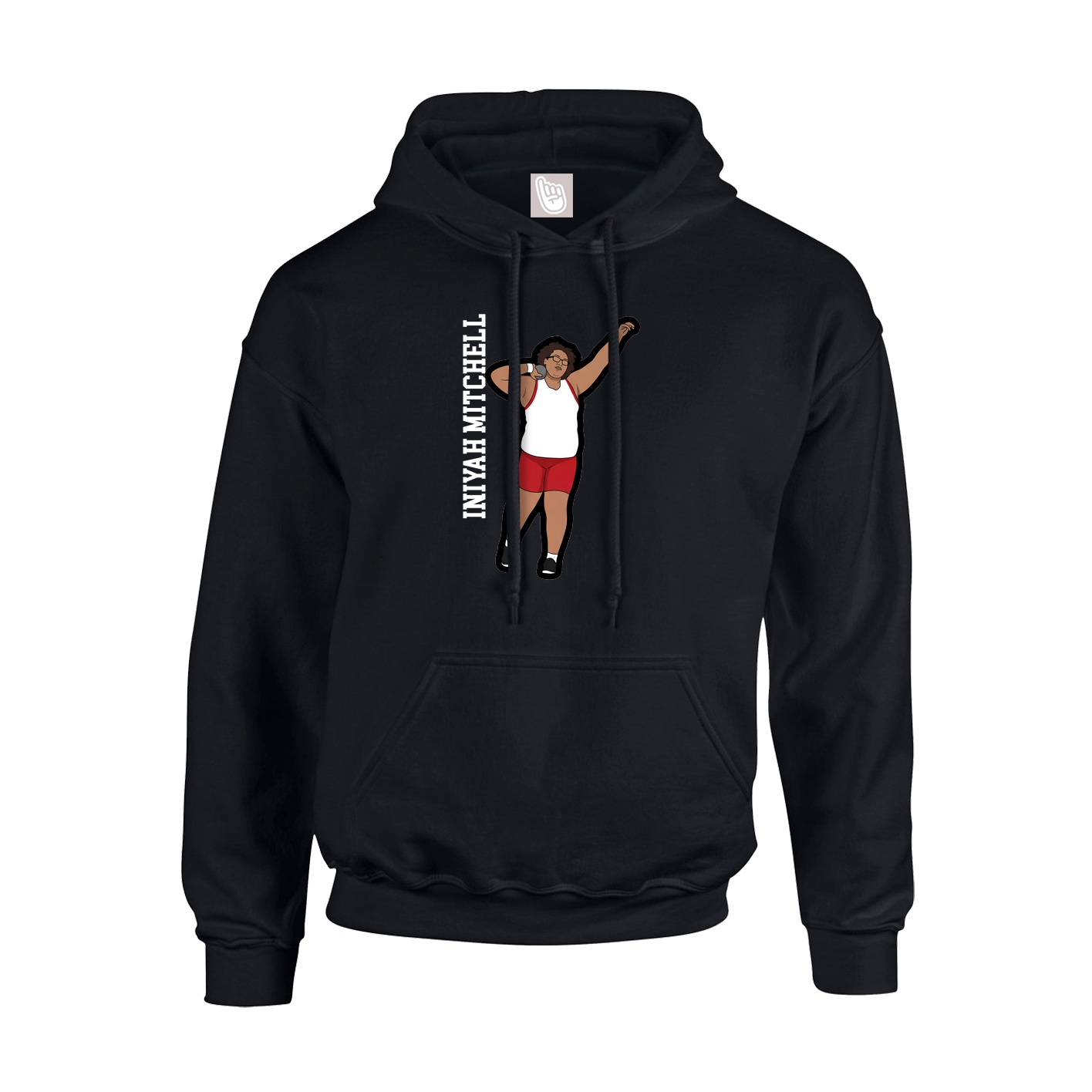 Youth Hoodie — Name Vertical in Black