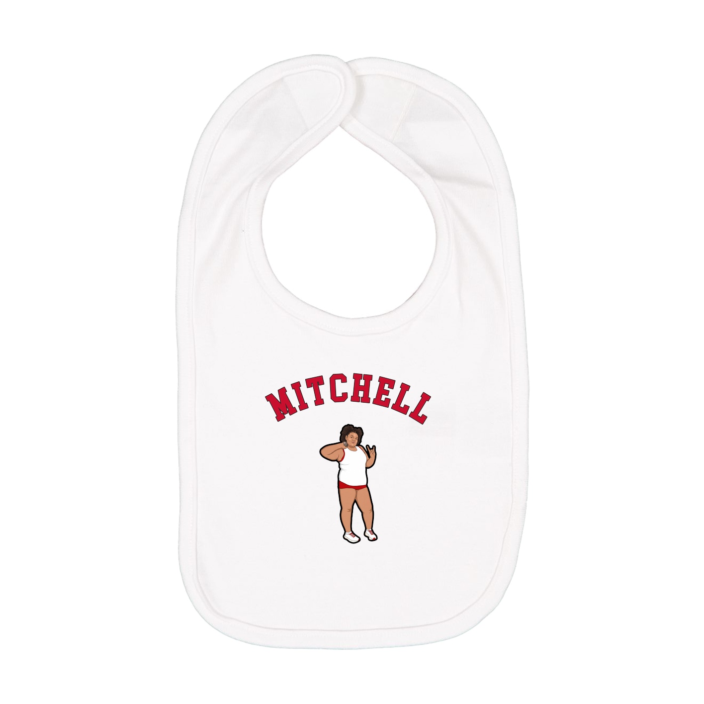 Infant Bib — Shirsey Arch in White