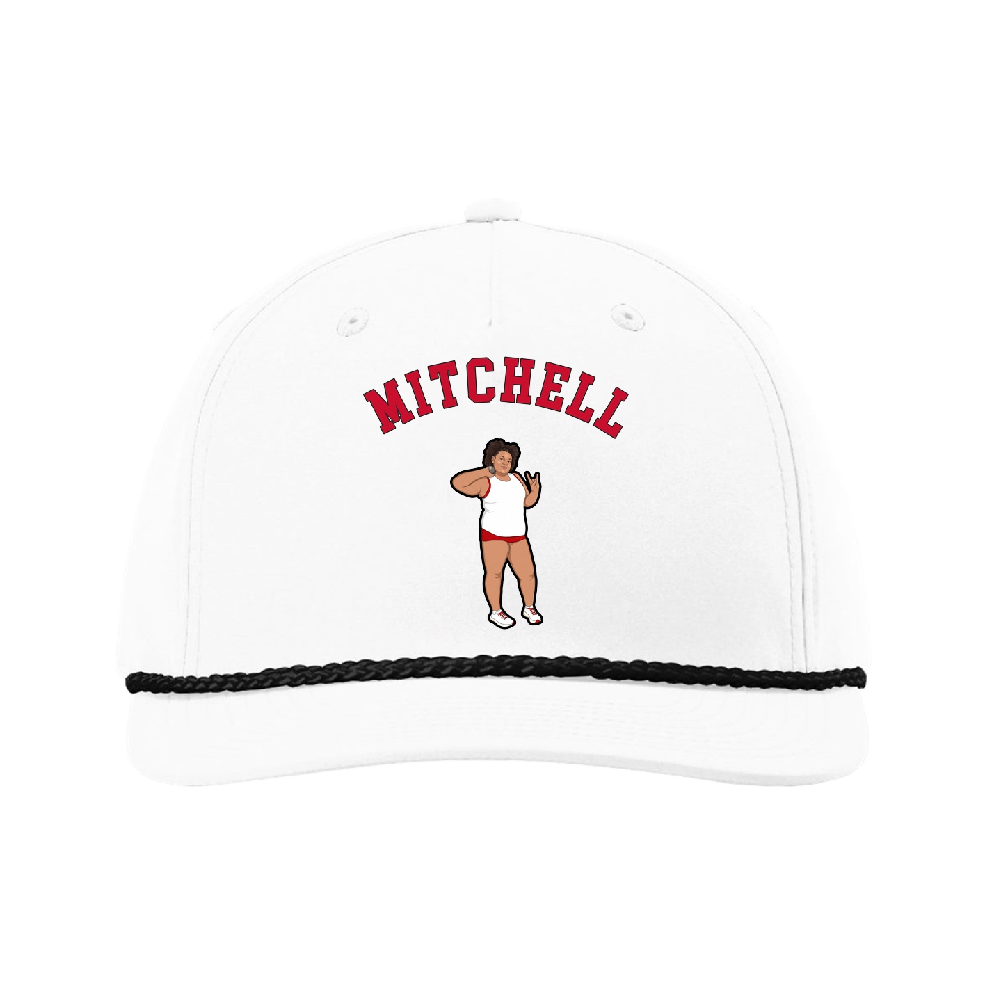 Five-Panel Classic Rope Cap — Shirsey Arch in White