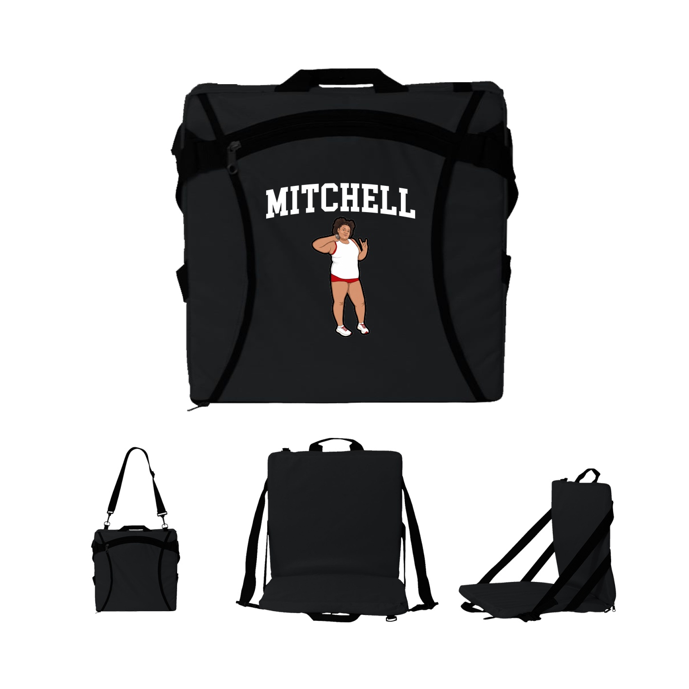 Folding Stadium Seat — Shirsey in Black