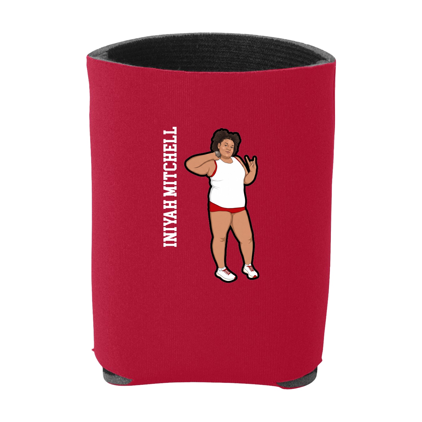Can Holder — Name Vertical in Red