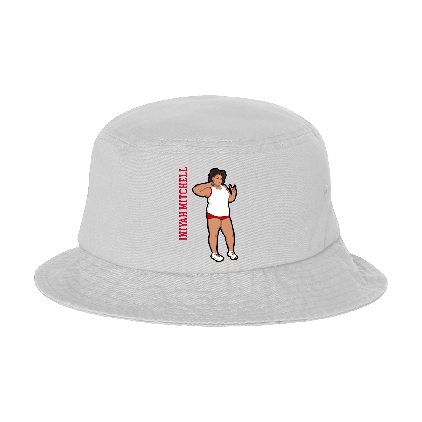 Bucket Cap — Name Vertical in White