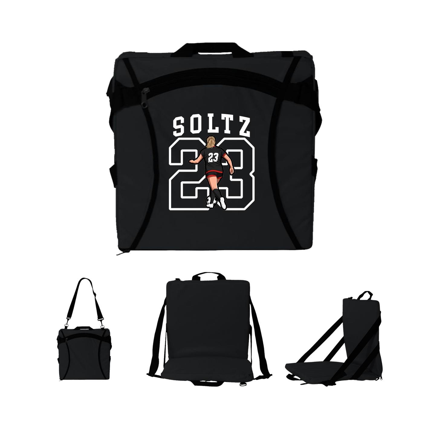 Folding Stadium Seat — Shirsey in Black