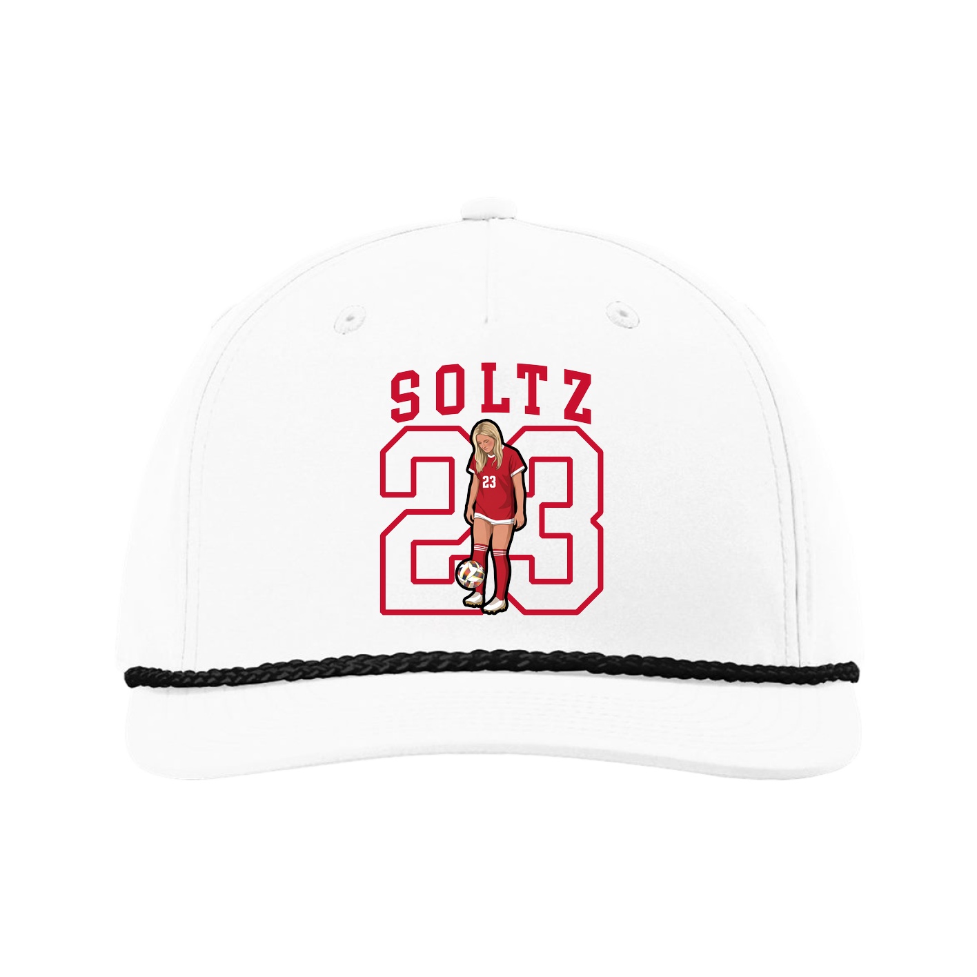 Five-Panel Classic Rope Cap — Shirsey in White