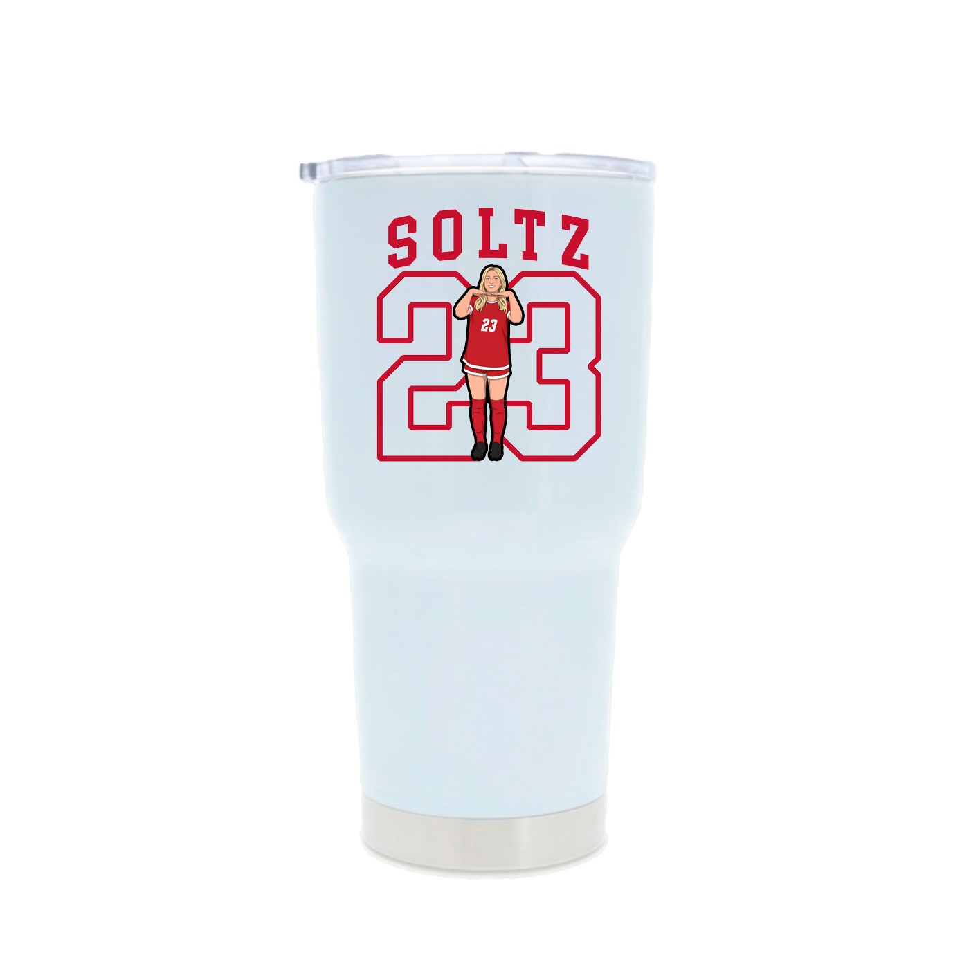 30oz Stainless Steel Tumbler — Shirsey in White