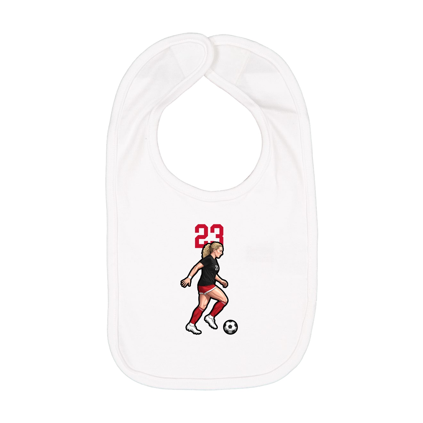 Infant Bib — Number Top in White