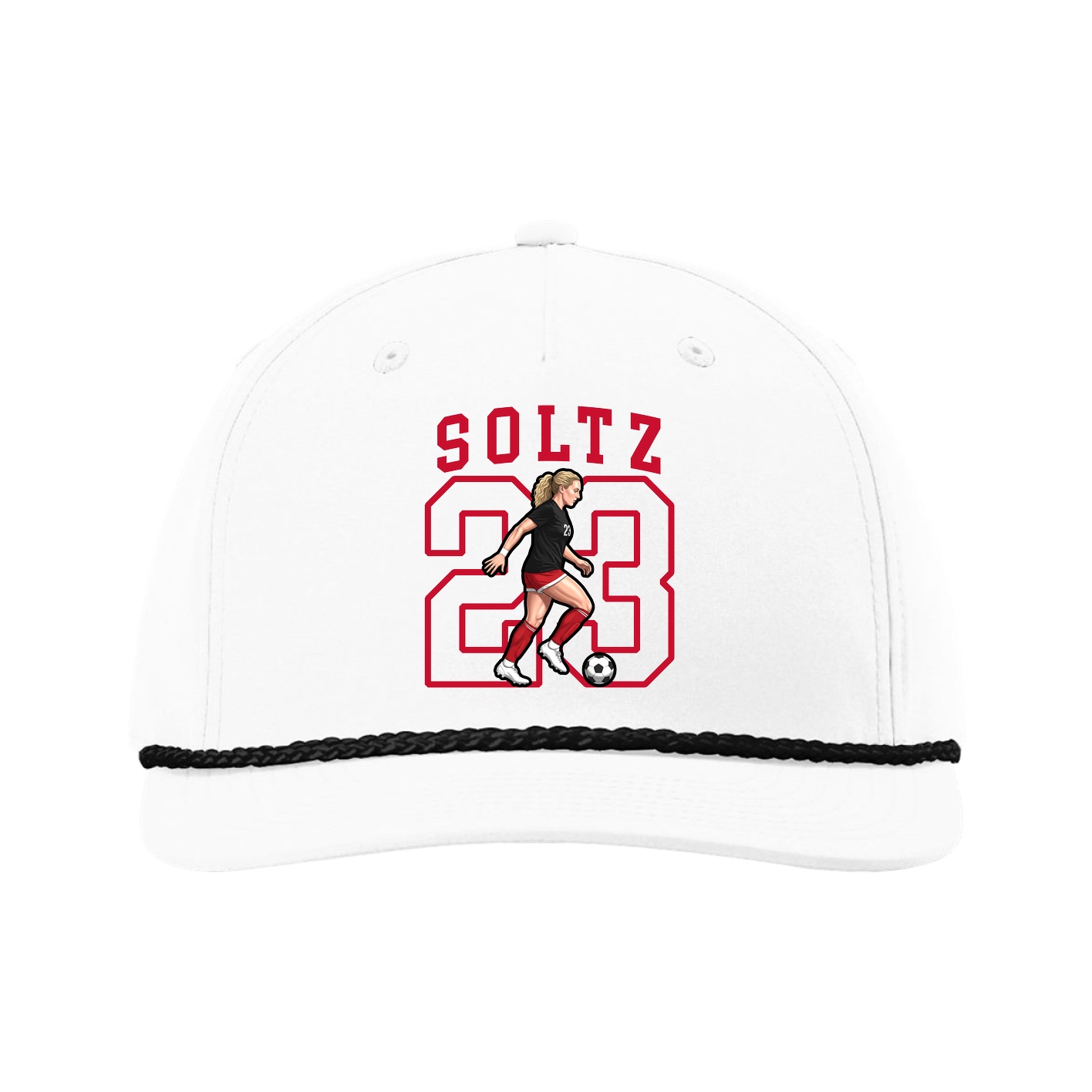 Five-Panel Classic Rope Cap — Shirsey in White
