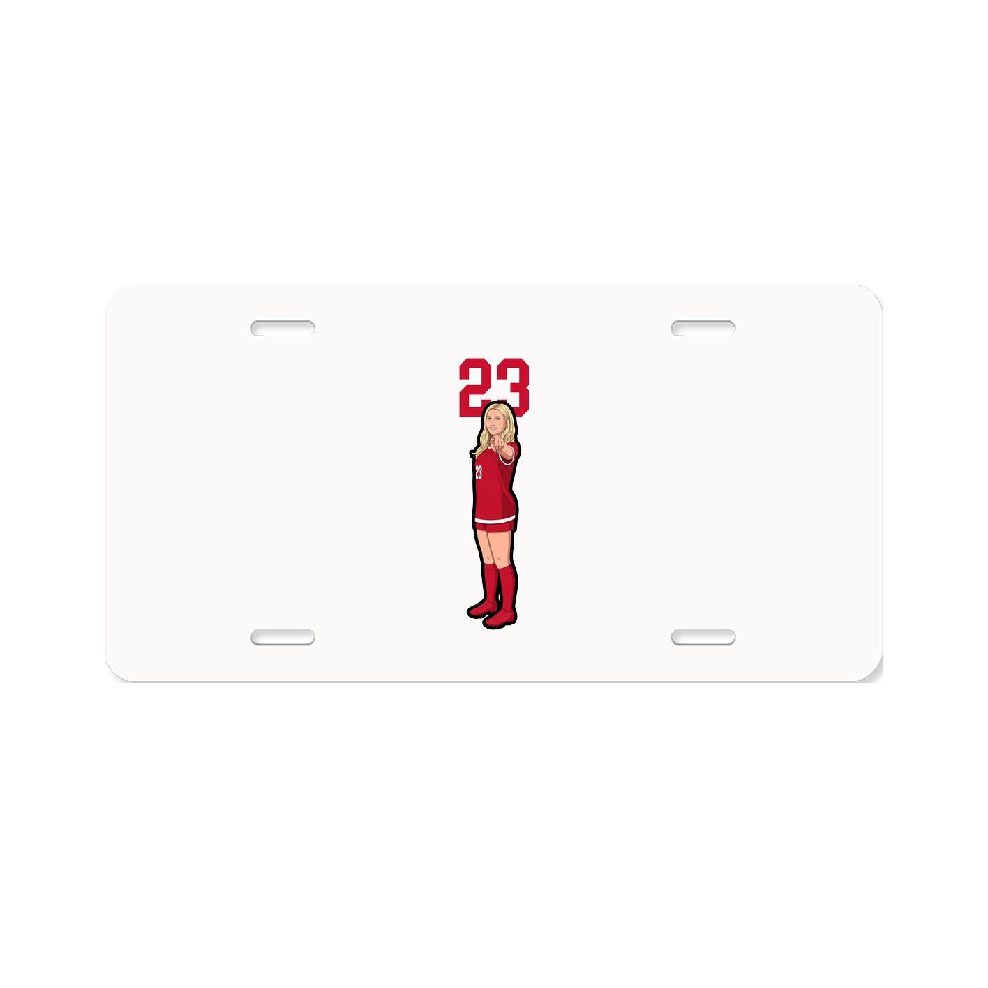 License Plate — Number Top in Classic