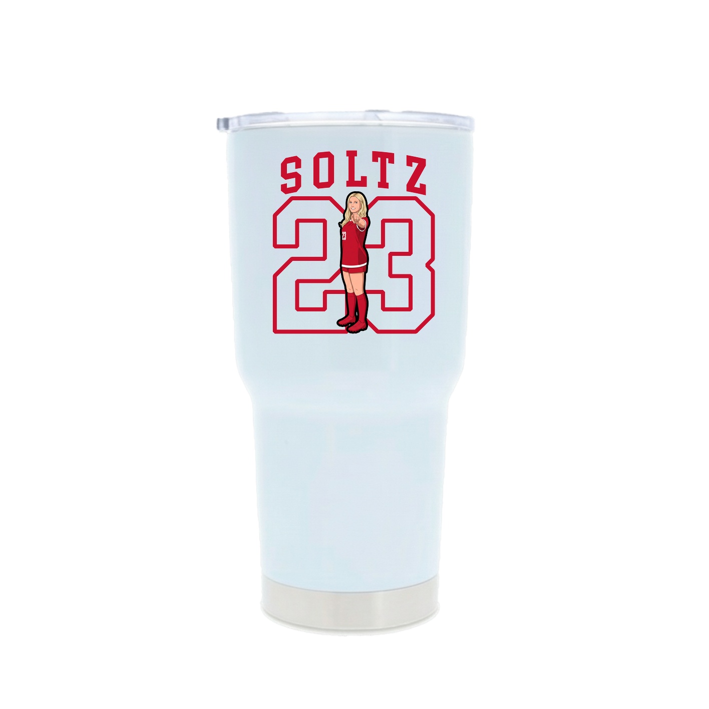 30oz Stainless Steel Tumbler — Shirsey in White