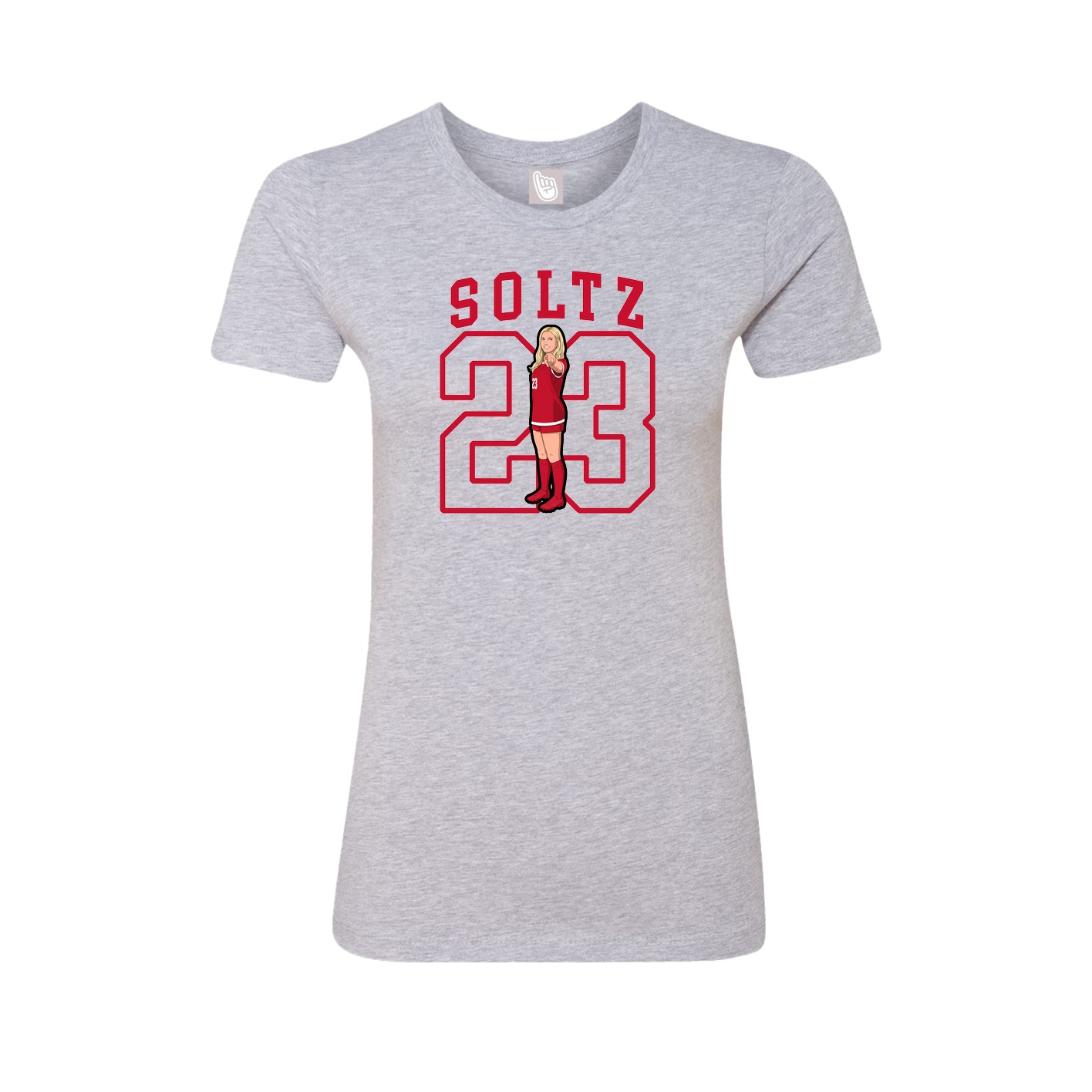 Fitted Women's Tee — Shirsey in Grey