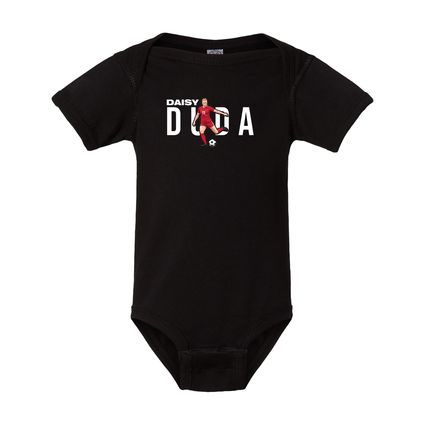 Baby Onesie — Player Name in Black