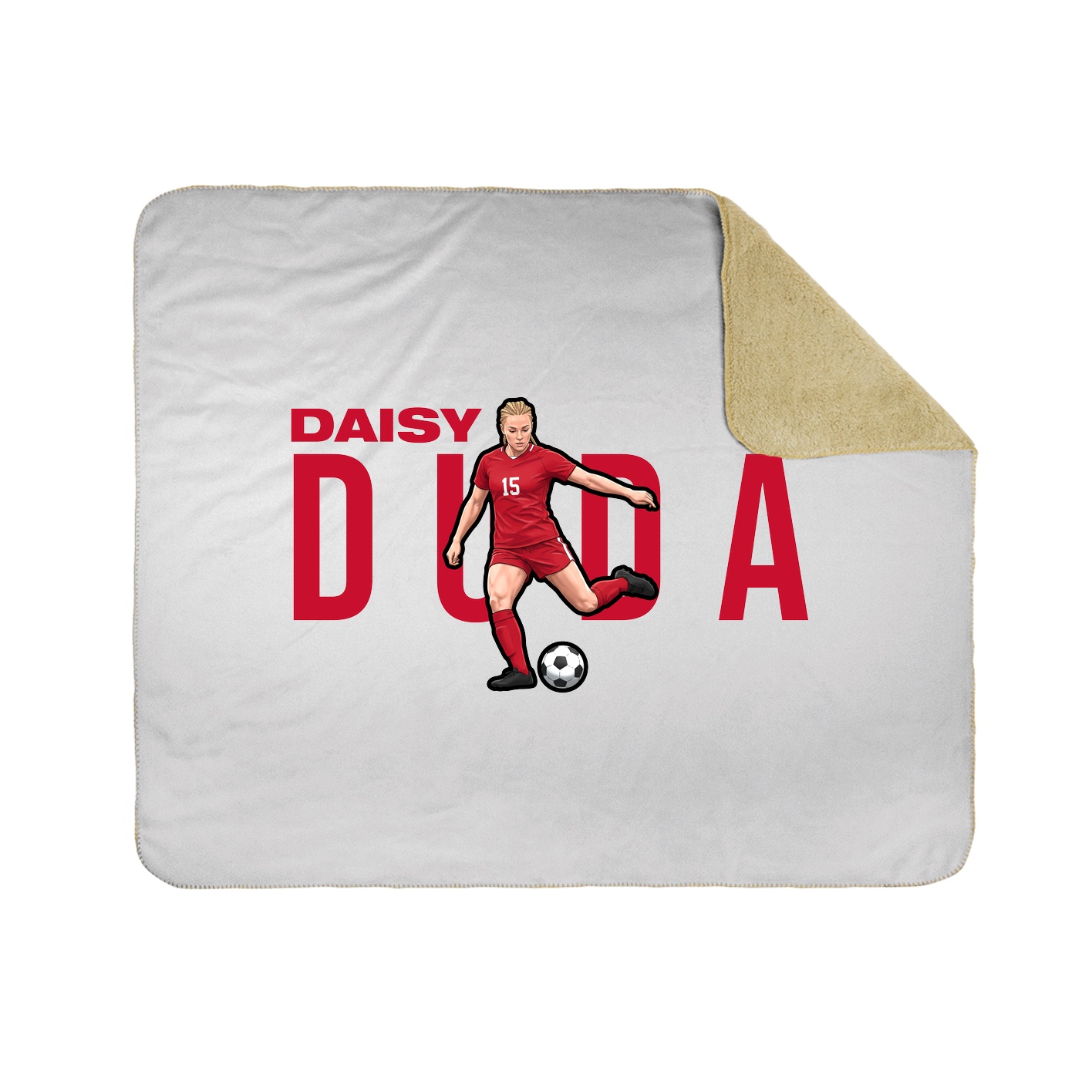 Throw Blanket — Player Name in White